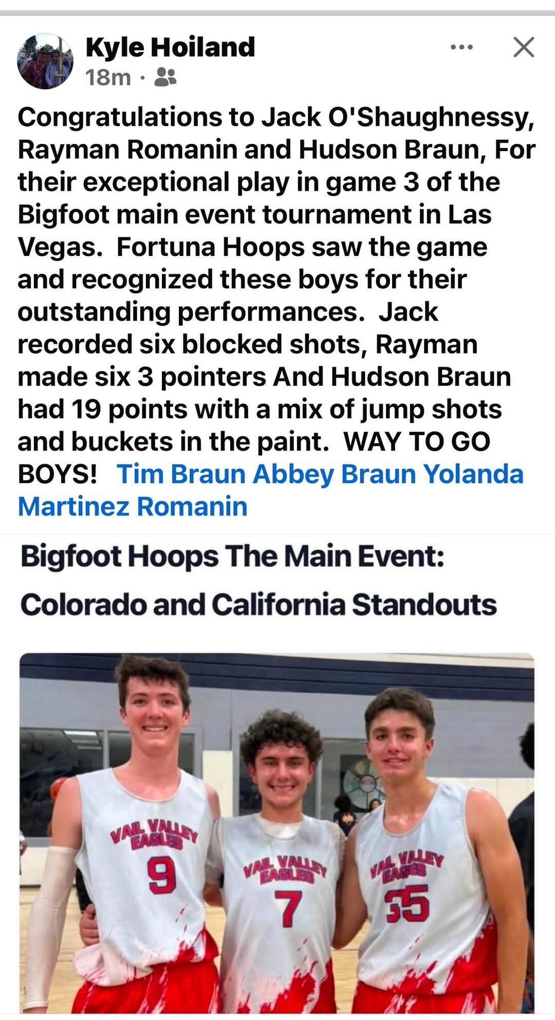 VVEBC players warming up before a game